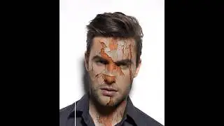 How to create an amazing cracked skin effect easily using Photoshop 2025 #shorts