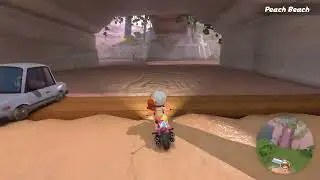 Daisy cruising down Peach Beach