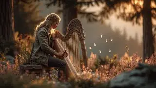 Heavenly Harp Music for Deep Christian Relaxation & Sleep Noise Aid | Peaceful Worship Songs
