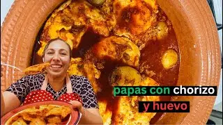 Receta Fácil Papas con Chorizo en 10 Minutos! 🤤🥔