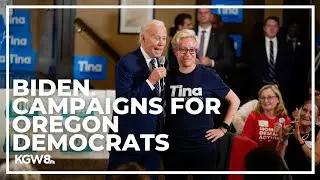 President Biden arrives in Portland to campaign for Democrats in governor's race