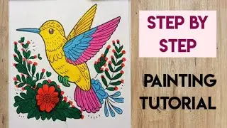 Yellow fruit dove 🌈🌈 bird painting by unique way #creativity #india #art