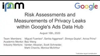 Risk Assessments and Measurements of Privacy Leaks within Google's Ads Data Hub at SMILES 2020