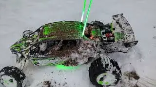 The TRAXXAS FUNCO IN THE SNOW