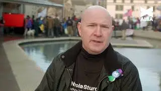 ALBA Westminster Leader, Neale Hanvey MP protesting the controversial GRR Bill at Holyrood