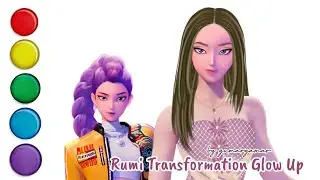 Rumi Kpop Demon Hunters glow up transformation dress up into Baila Nona | edit on Ibispaint x