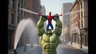 Battle Between Hulk and Spiderman  #HulkVsSpiderman#Hulk#Spiderman#MarvelBattle#SuperheroFight