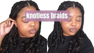 KNOTLESS Curly Box Braids 🧚🏾 jumbo parts | shoulder (short) length | coi leray | tutorial