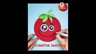 How to make easy paper tomato for kids 🤩🍅 #learning #activity #papercraft