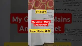 My Group 1 Mains 2022 Answersheet #tnpsccentral #shorts