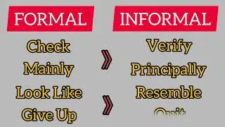 Writing | Formal V.S Informal English words #englishlanguage #englishvocabulary #learnenglish