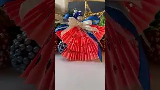DIY How to make Christmas Angel of paper 😇 #diy #papercraft #christmasangel #tiktok #shorts