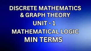 DM &ndash; Mathematical logic - Min terms @JayaMathsAcademy #discretemathematics