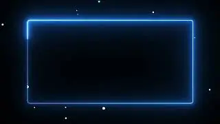 Glowing frame black screen | Neon light border | Frame template video background
