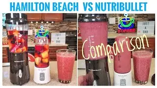 Nutribullet Go vs Hamilton Beach Personal Portable Blender for Smoothies Comparison