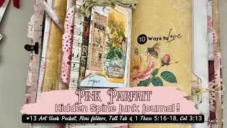 Watch Me Turn a Junk Journal Into A Gorgeous Bible Study!  Art Book Page Pocket Tutorial
