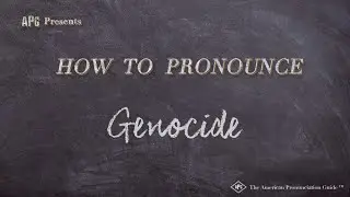 How to Pronounce Genocide (Real Life Examples!)