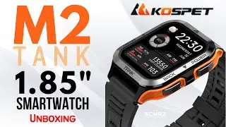 Защищённые смарт-часы M2 KOSPET &mdash; экран 1,85 дюйма 🌟 ОБЗОР РАСПАКОВКИ