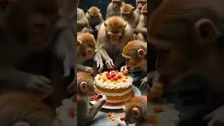 happy birthday bandar #birthdaycelebration #birthday #monkey #monkeybaby #monkeyvideo @108Monkey