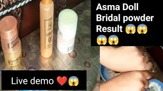 Asma Doll Bridal powder Result 😱|| parlour secret skin polish|| #asmadoll #review #horiyarajpoot