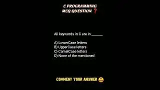 Can You Ace This C Programming Language MCQ? 🤔 #Shorts #Coding #Question