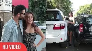 Debutant Varun Mitra and Rhea Chakraborty Spotted Outside Vishesh Films office | Jalebi Cast