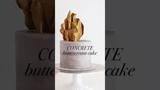Modern wedding cake idea: concrete cake + a gold chocolate sail ✨ #shorts #cakedecorating