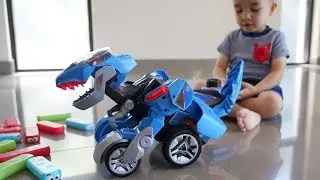 Transforming Dinos Dash the T-Rex Unboxing Fun With Ckn Toys