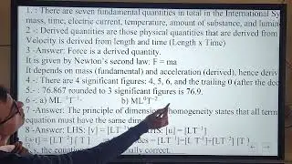Class 11 physics chapter unit and measurement very short question answer 