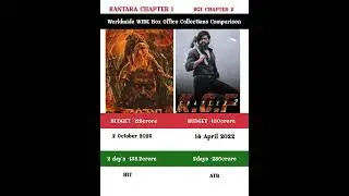 kGF CHAPTER 2 V's KANTARA CHAPTER 2 Movie Box Office Collections  #kgf2#yash#rishabshetty  #kantara