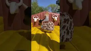 Mechanical BULL ride | Can Winter hang on? | 8 second ride