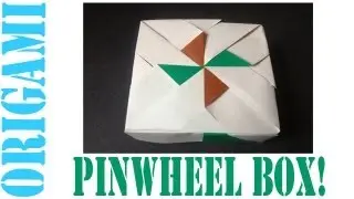 Easy Origami Square Box (Pinwheel LID) version 4 Tutorial!