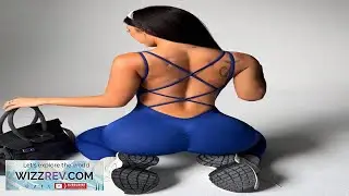 Dewbera Women's Seamless Workout Jumpsuit Open Back Criss Cross Design Jumpsuit Gym Bodysuit