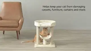 Multi-platform Cat Tree With Scratching Post for Small Cats up to 25lbs