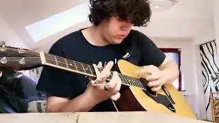 Fast tappy midwest emo/math rock riff idea FACGCE