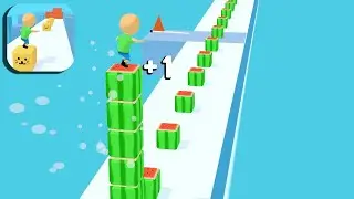 Играем вместе. Саша играет в Cube Surfer 3D