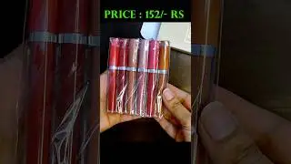Unboxing Meesho Lipstick Set 💄 | 6 Matte Shades! 😍 #LipstickHaul #MakeupShorts #Shorts
