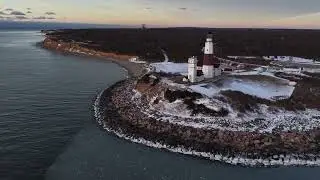 Drone Footage Captures Frozen Surf on Long Island