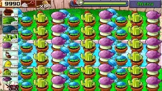 Plants vs Zombies &bull; Survival Pool &bull; Winter Melon, Cactus, Fume shroom vs Zombies &bull; Full Walkthrough