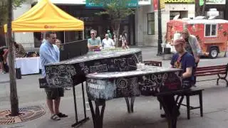 The #IAMDOWNTOWN Street Piano on Stephen Avenue
