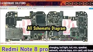 Redmi Note 8 pro All Schematic Diagram charging lcd light lcd mic speaker network volume keys sim