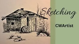 Hand-Drawn Vintage Cottage | Black & White Ink Art #sketch #pendrawings #pencildrawing