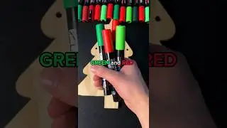 Drawing, But ONLY Using Christmas Colors&hellip; (#shorts)
