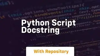 python script docstring