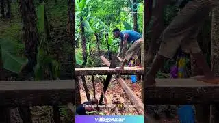 This Two-Man Saw is a BEAST! Forget the Gym, Do This! 😂 #woodworking #teamwork #strength #workout