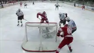 Штепанек великолепен на добивании / Stepanek saves Levitsky's putback with the stick
