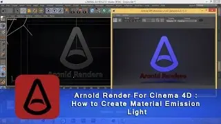 Arnold Render For Cinema 4D |  How to Create material ( Emission Light)