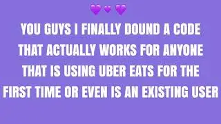 (HACK) NEW 2018 UBER EATS PROMO CODE FOR EXISTING USERS