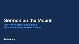 Sermon on the Mount October 2025