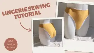 How to sew high-waisted undies with Fold Over Elastic |Jane panties view A| Lingerie sewing tutorial